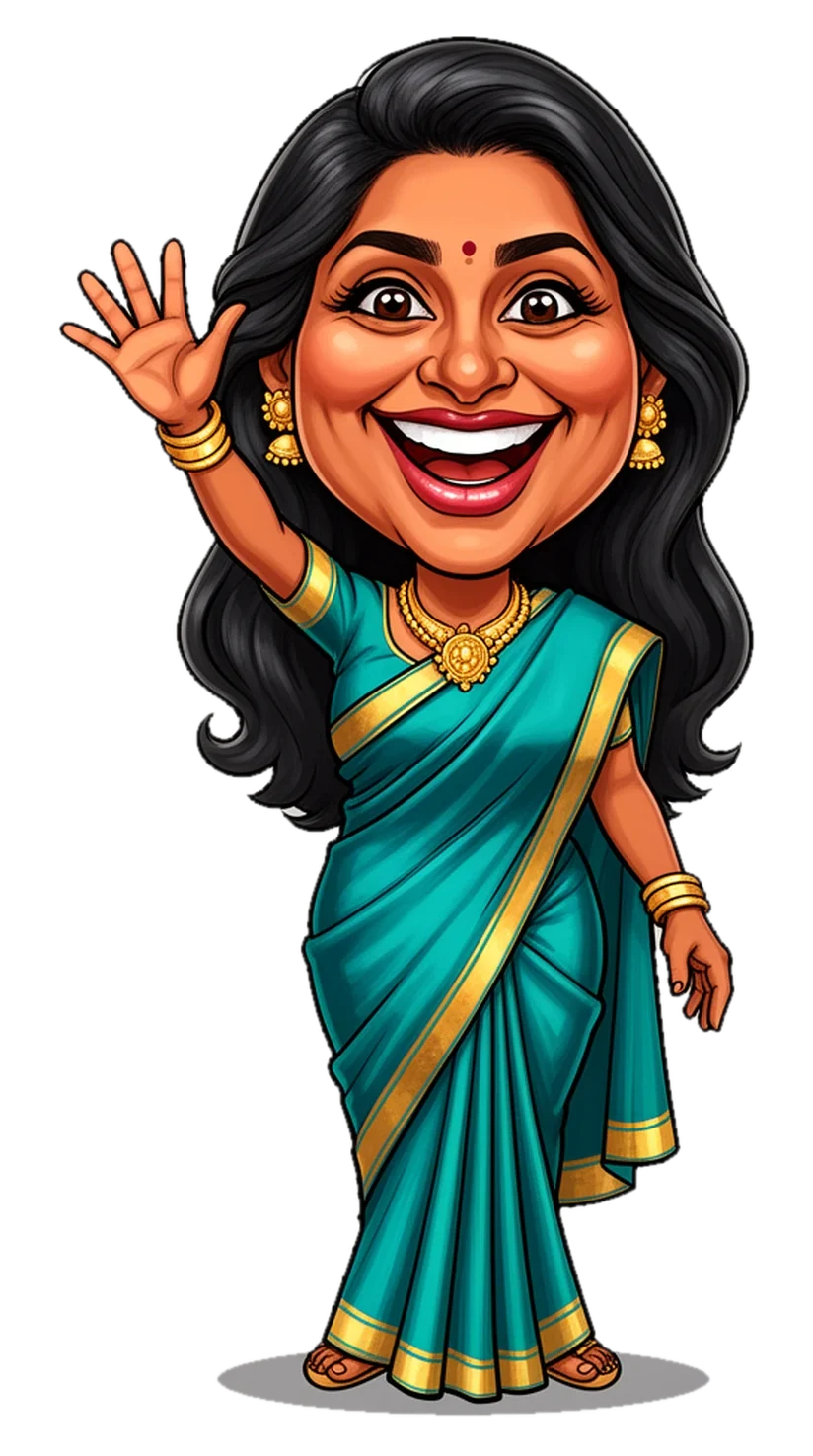 Meera, your host, waving you in